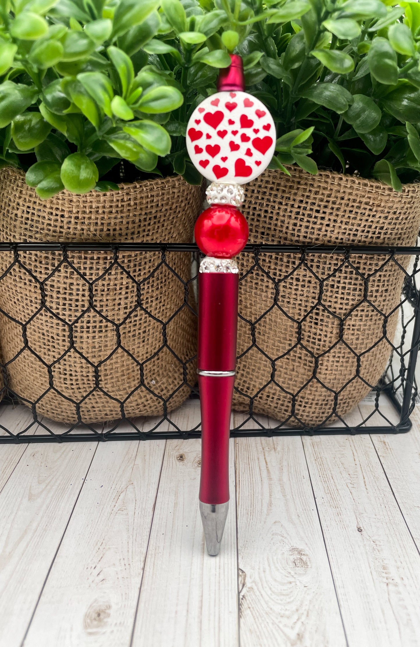 Valentines Beaded Pens
