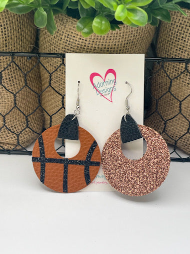 Basketball Circle Dangles