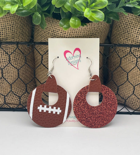 Football Circle Dangles