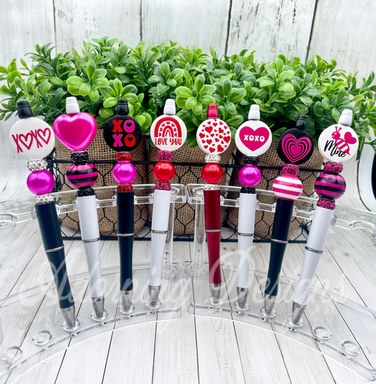 Valentines Beaded Pens